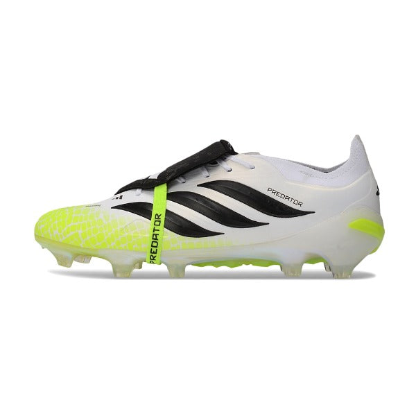 Adidas Predator 26 Elite Tongue Fluorescent Green, Black and White Firm Ground FG Football Boot