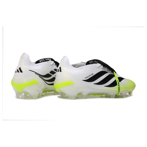 Adidas Predator 26 Elite Tongue Fluorescent Green, Black and White Firm Ground FG Football Boot