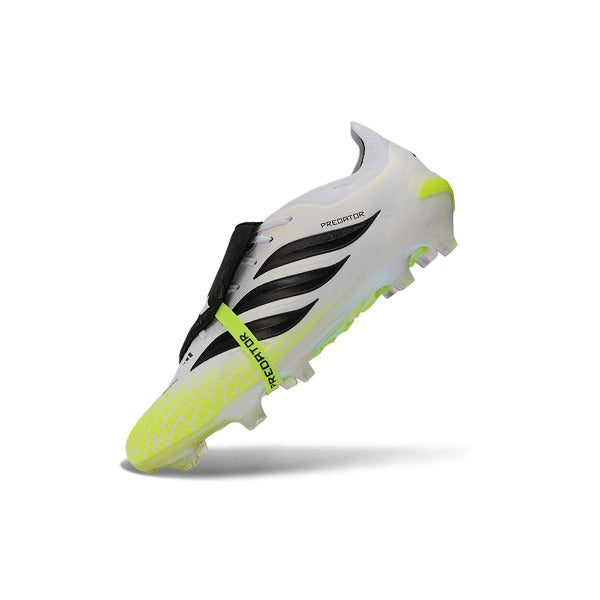Adidas Predator 26 Elite Tongue Fluorescent Green, Black and White Firm Ground FG Football Boot