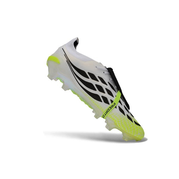 Adidas Predator 26 Elite Tongue Fluorescent Green, Black and White Firm Ground FG Football Boot