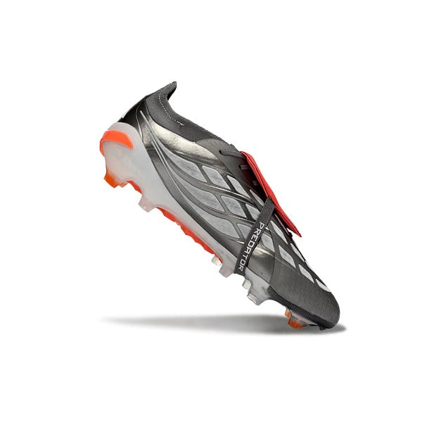 Adidas Predator 26 Elite Tongue Gray, Orange and White FG