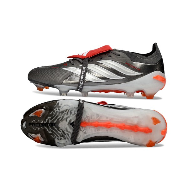Adidas Predator 26 Elite Tongue Gray, Orange and White FG