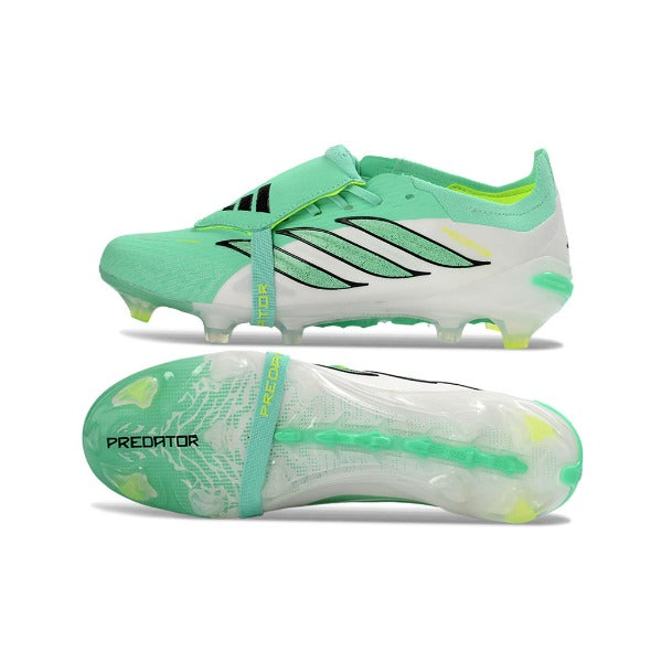 Adidas Predator 26 Elite Tongue Light Green and White Kids Firm Ground FG Football Boot