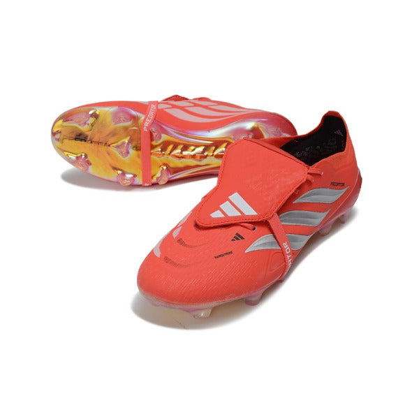 Adidas Predator 26 Elite Tongue Orange and WhiteFirm Ground FG Football Boot