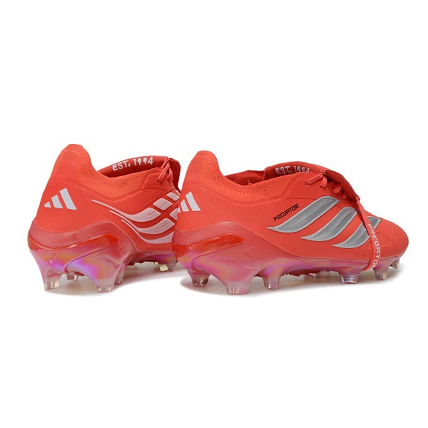 Adidas Predator 26 Elite Tongue Orange and WhiteFirm Ground FG Football Boot