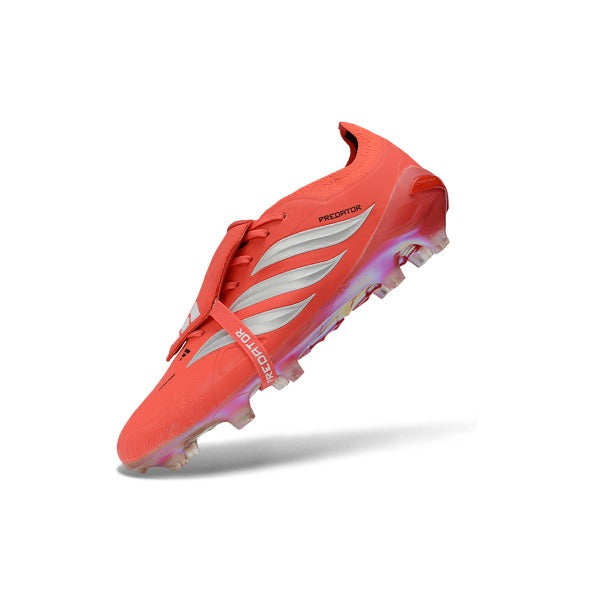 Adidas Predator 26 Elite Tongue Orange and WhiteFirm Ground FG Football Boot
