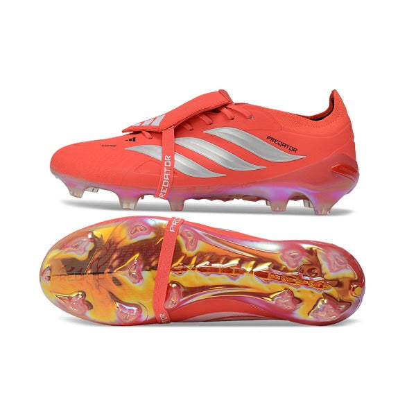 Adidas Predator 26 Elite Tongue Orange and WhiteFirm Ground FG Football Boot