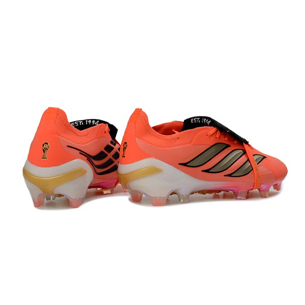 Adidas Predator 26 Elite Tongue Orange, Black and Golden FG