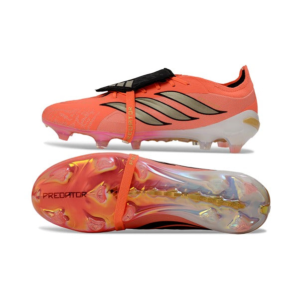 Adidas Predator 26 Elite Tongue Orange, Black and Golden FG