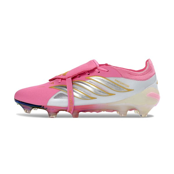 Adidas Predator 26 Elite Tongue Pink and White Firm Ground FG Football Boot