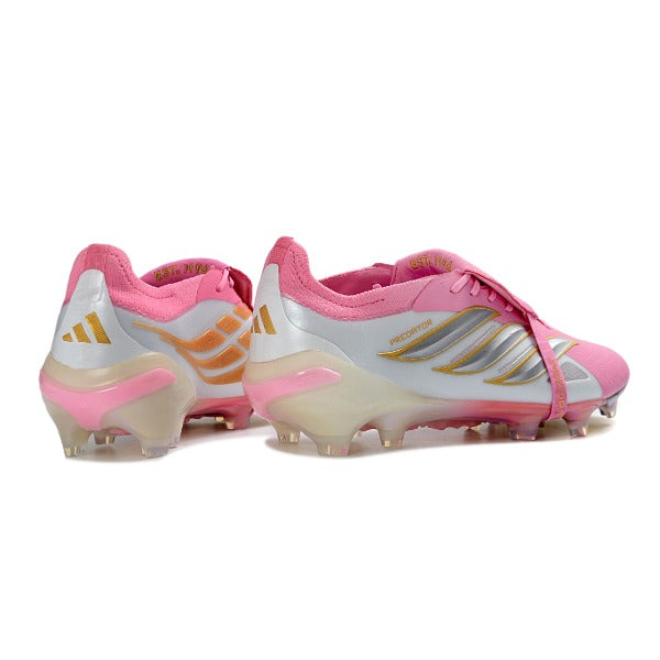 Adidas Predator 26 Elite Tongue Pink and White Firm Ground FG Football Boot