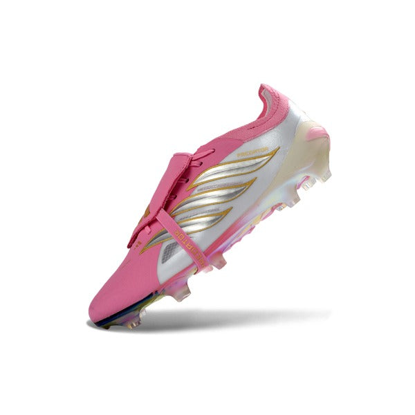 Adidas Predator 26 Elite Tongue Pink and White Firm Ground FG Football Boot