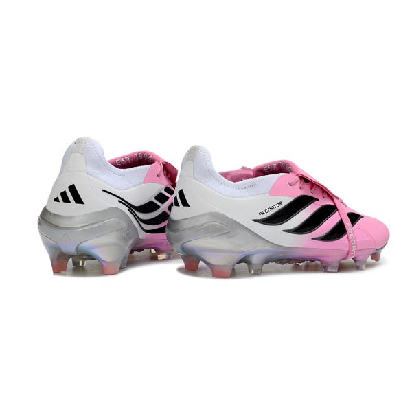 Adidas Predator 26 Elite Tongue Pink, Black and White FG