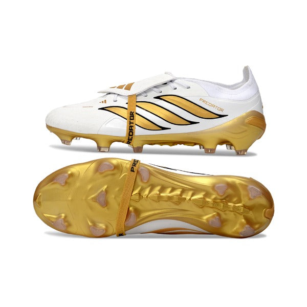 Adidas Predator 26 Elite Tongue White and Golden FG