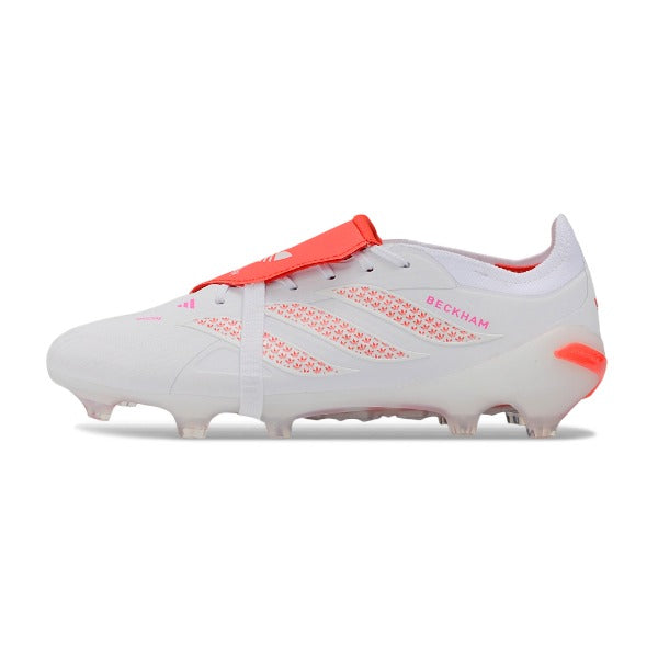 Adidas Predator 26 Elite Tongue White and Orange Firm Ground FG Football Boot