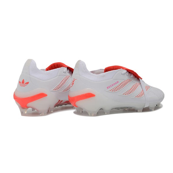 Adidas Predator 26 Elite Tongue White and Orange Firm Ground FG Football Boot