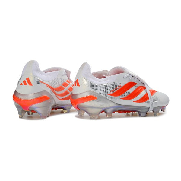 Adidas Predator 26 Elite Tongue White and Orange Firm Ground FG Football Boot