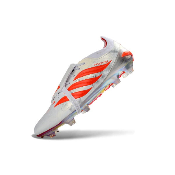 Adidas Predator 26 Elite Tongue White and Orange Firm Ground FG Football Boot