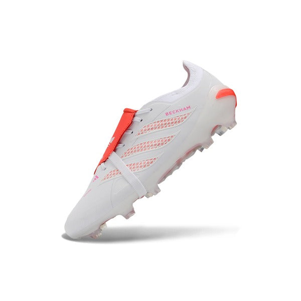 Adidas Predator 26 Elite Tongue White and Orange Firm Ground FG Football Boot