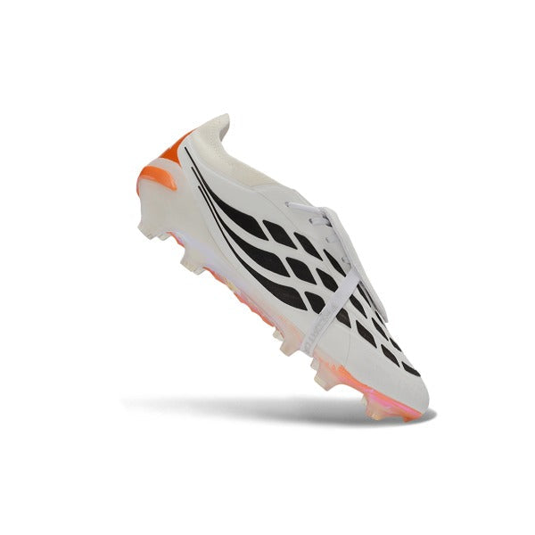Adidas Predator 26 Elite Tongue White and Orange Firm Ground FG Football Boot