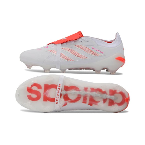 Adidas Predator 26 Elite Tongue White and Orange Firm Ground FG Football Boot