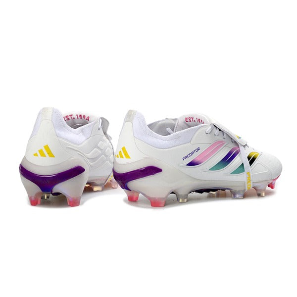 Adidas Predator 26 Elite Tongue White, Pink and Purple FG
