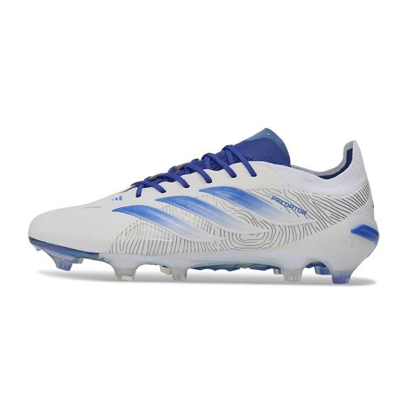 Adidas Predator 26 Elite White and Blue Firm Ground FG Football Boot