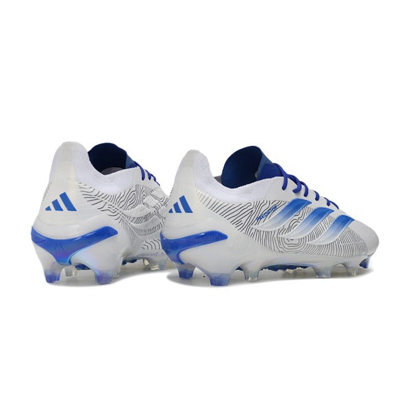 Adidas Predator 26 Elite White and Blue Firm Ground FG Football Boot