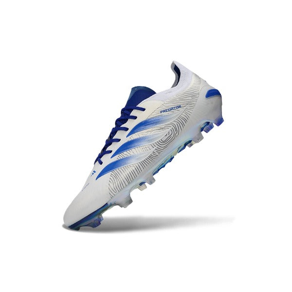 Adidas Predator 26 Elite White and Blue Firm Ground FG Football Boot