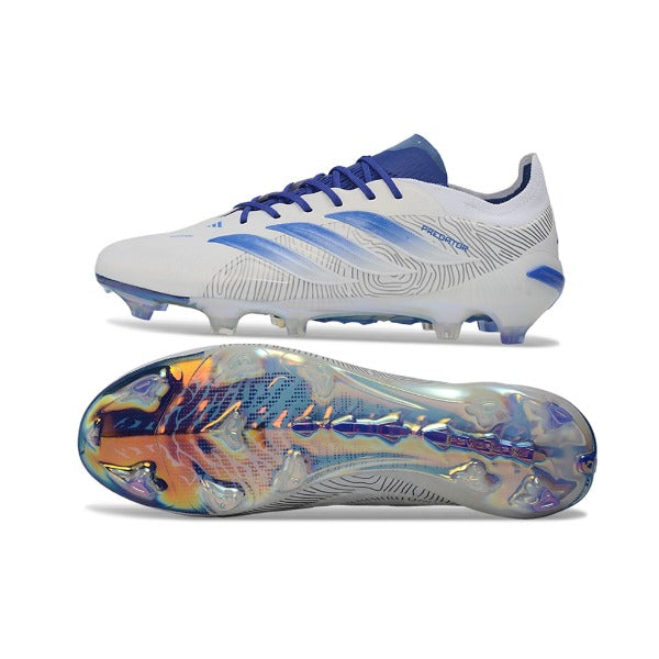 Adidas Predator 26 Elite White and Blue Firm Ground FG Football Boot