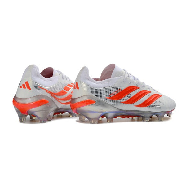 Adidas Predator 26 Elite White and Orange Firm Ground FG Football Boot