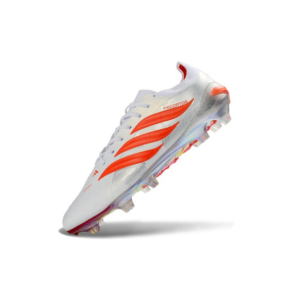 Adidas Predator 26 Elite White and Orange Firm Ground FG Football Boot