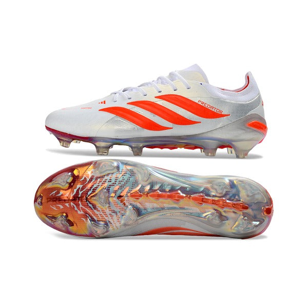 Adidas Predator 26 Elite White and Orange Firm Ground FG Football Boot