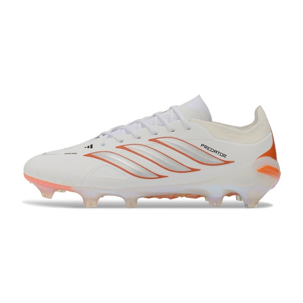 Adidas Predator 26 Elite White, Black and Orange Firm Ground FG Football Boot