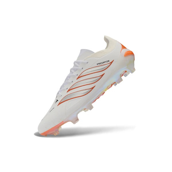Adidas Predator 26 Elite White, Black and Orange Firm Ground FG Football Boot