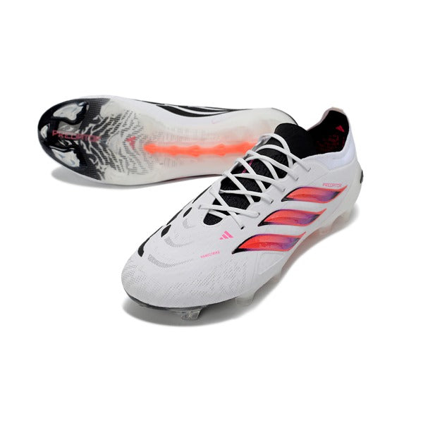 Adidas Predator 26 Elite White, Black and Pink FG