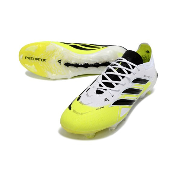 Adidas Predator 26 Elite White, Black and Yellow FG