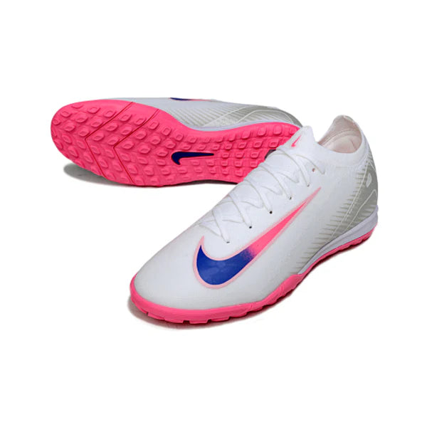 Nike Zoom Mercurial Vapor 16 Elite White Pink and Blue TF