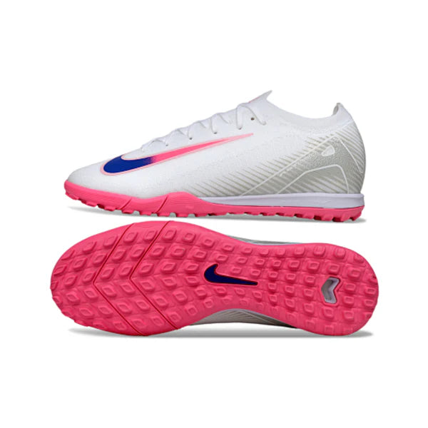 Nike Zoom Mercurial Vapor 16 Elite White Pink and Blue TF