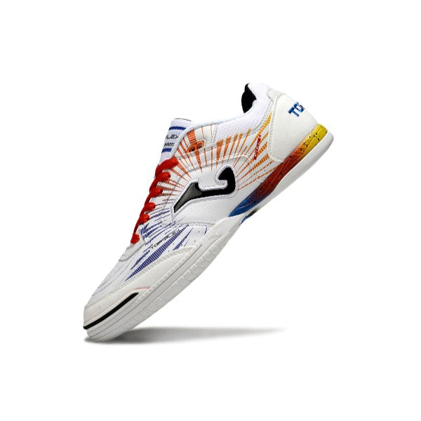 Joma Top Flex 24 IC White Blue and Orange Futsal