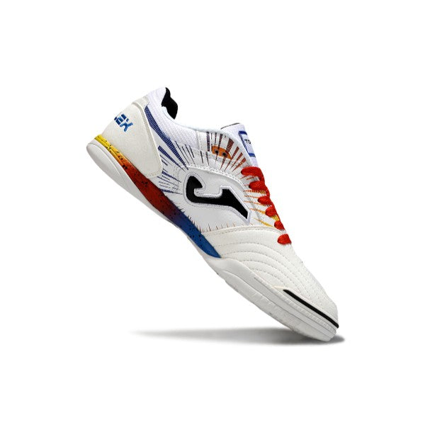 Joma Top Flex 24 IC White Blue and Orange Futsal