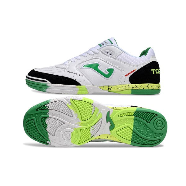 Joma Top Flex 24 IC White Green and Black Futsal