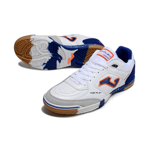 Joma Top Flex 24 White Blue and Orange Futsal IC