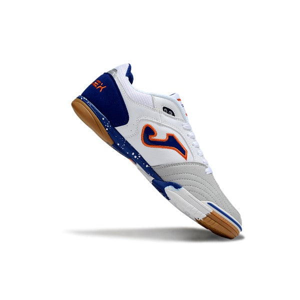 Joma Top Flex 24 White Blue and Orange Futsal IC