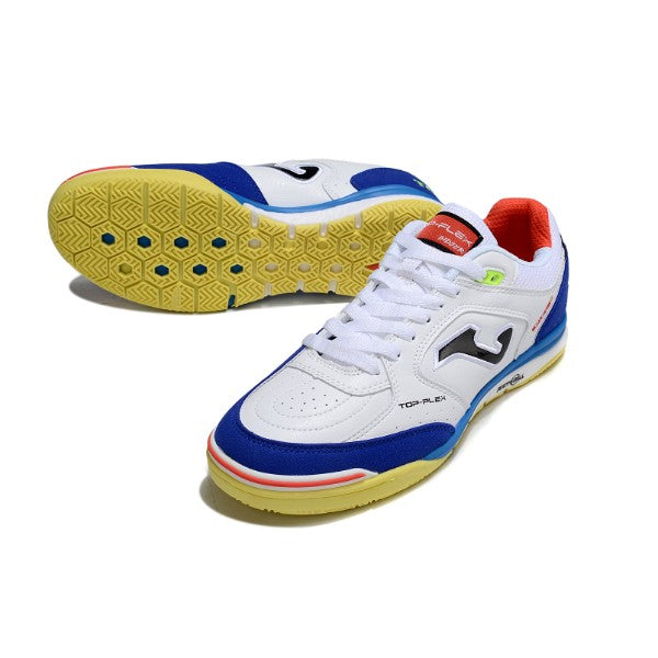 Joma Top Flex Rebound White Blue and Yellow IC