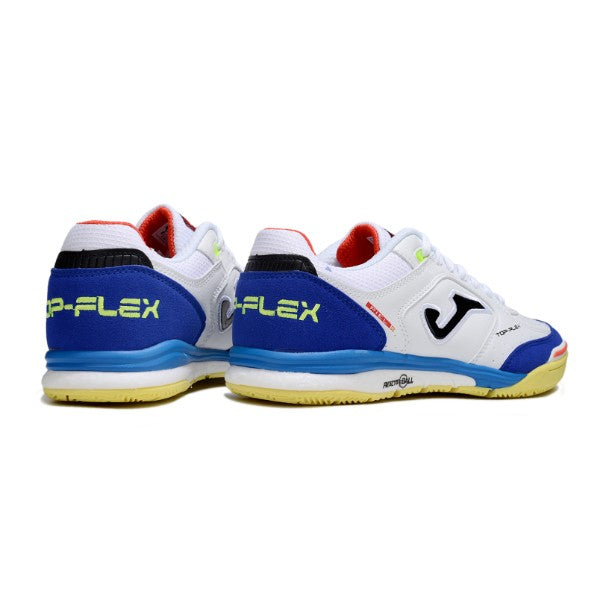 Joma Top Flex Rebound White Blue and Yellow IC