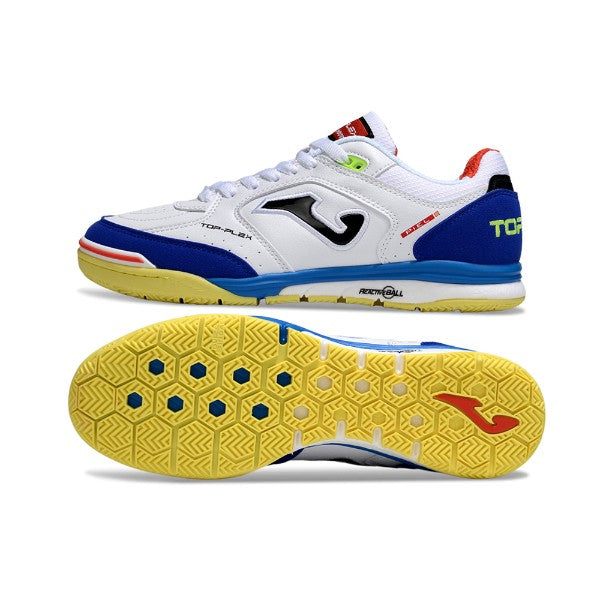 Joma Top Flex Rebound White Blue and Yellow IC