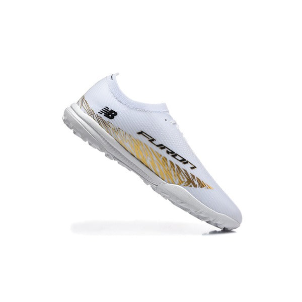 New Balance Furon V8 Elite White and Golden TF