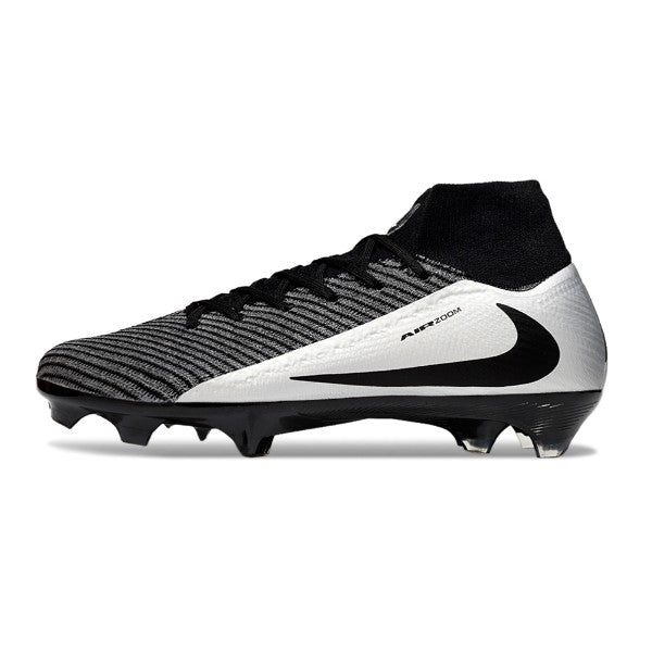 Nike Air Zoom Mercurial Superfly 10 Elite Black and Silver FG