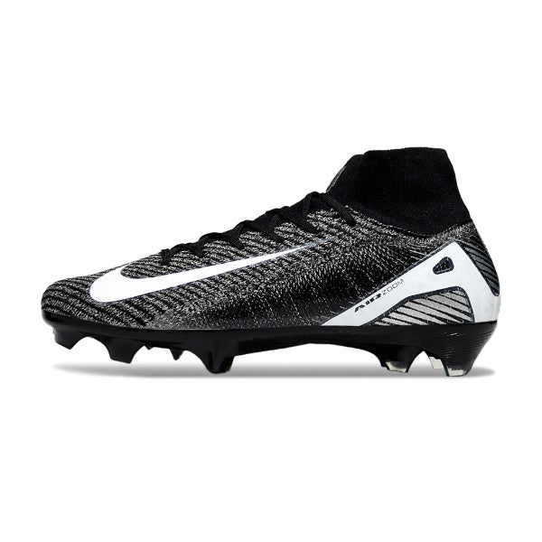 Nike Air Zoom Mercurial Superfly 10 Elite Black and White FG